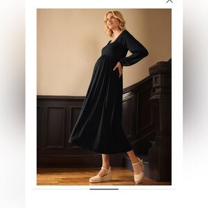NWT Motherhood Maternity Black Maxi Dress